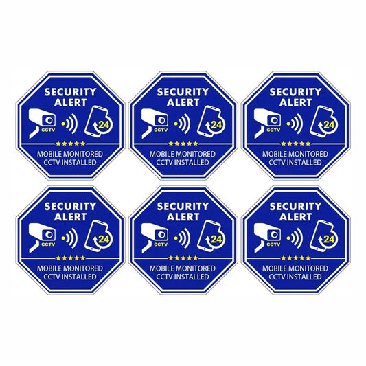 3.3"*3.3" 6PCs CCTV Video Surveillance Security & Mobile Monitored CCTV Installed Stickers, Indoor & Outdoor Peaceful Pleasures Health and Wellness Default Title