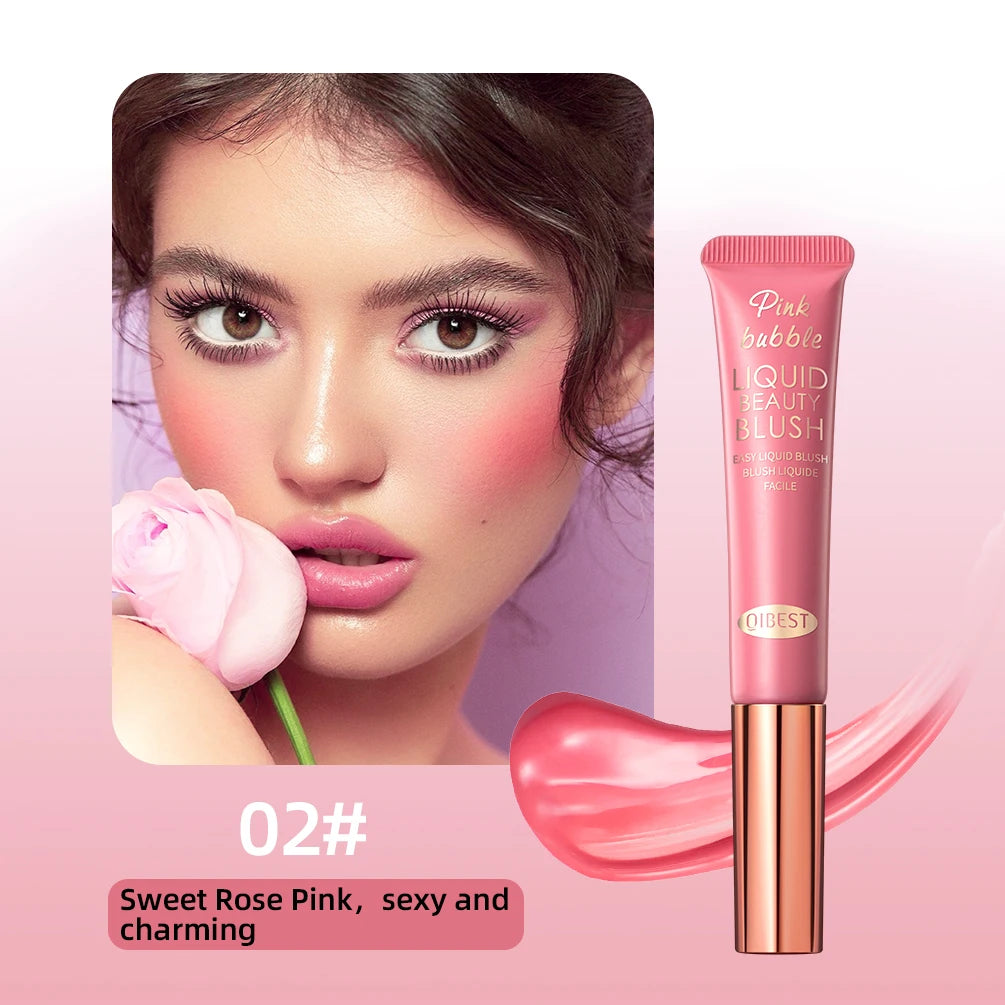 QIBEST Face Blusher Peach Cream Makeup Blush Palette Cheek Contour Blush Cosmetics Blusher Cream Korean Makeup Rouge Tint Blush Peaceful Pleasures Health and Wellness 8 China Mainland