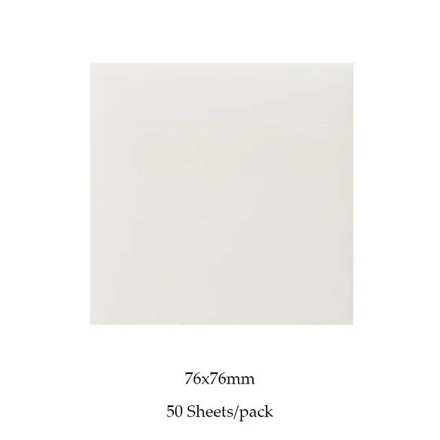 50 Sheets Pad Transparent Sticky Notes Waterproof Self-adhesive Clear