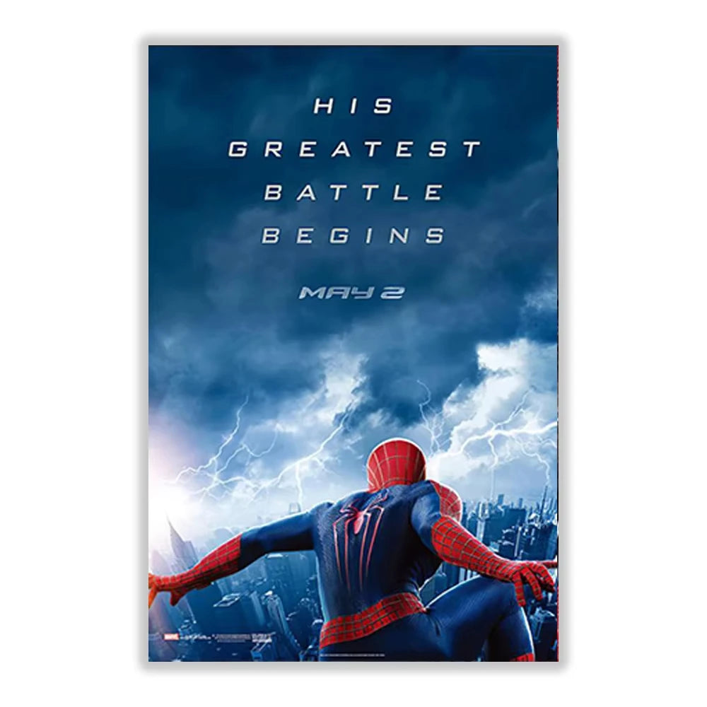 Marvel SpiderMan Canvas Painting Wall Art H Poster Superhero Movie Living Room Decoration Kids Room Peaceful Pleasures Health and Wellness