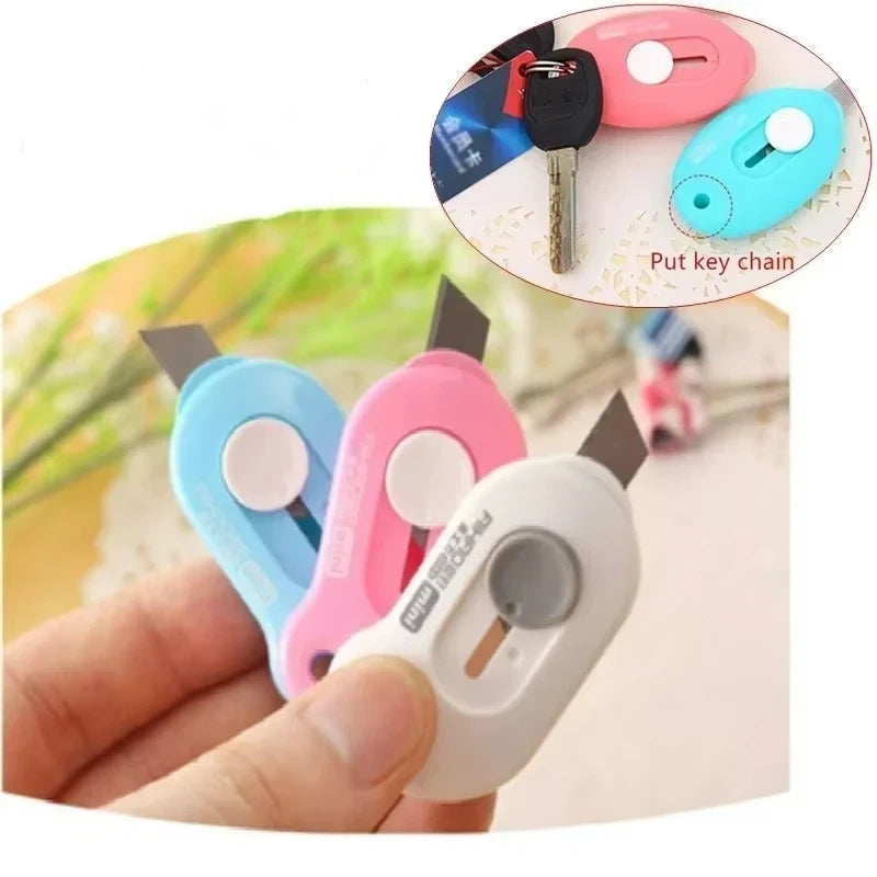 Mini Utility Knife Portable Hook Design Box Cutter Stationery Office