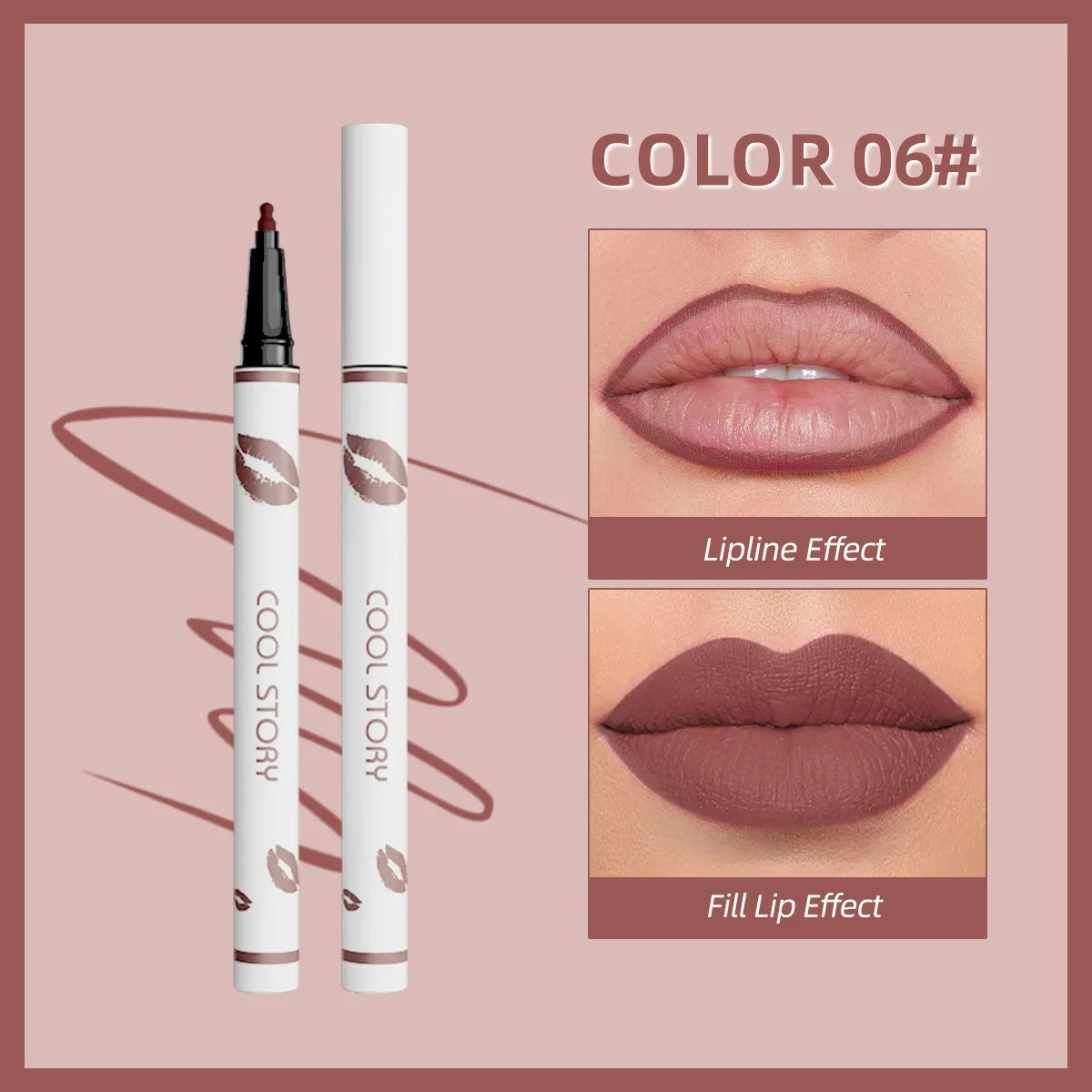 Waterproof Matte Liquid Lip Liner Pencil – Long-Lasting Color