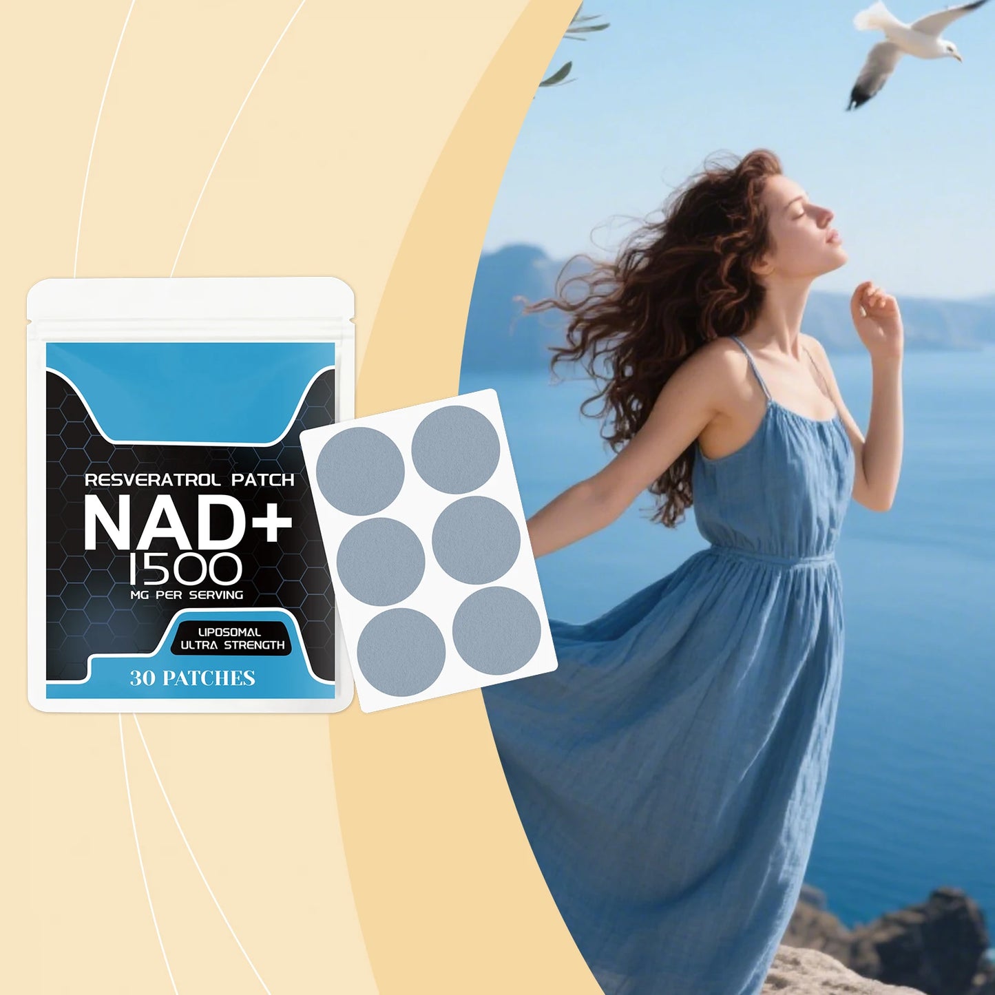 NAD+ Body Care Patch – Skin-Friendly Vitality Patch, 30 Pcs