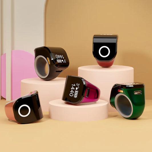 Counter Oled Ring with Usb Type-C Charging Port Touch-Activated Counter Peaceful Pleasures Health and Wellness