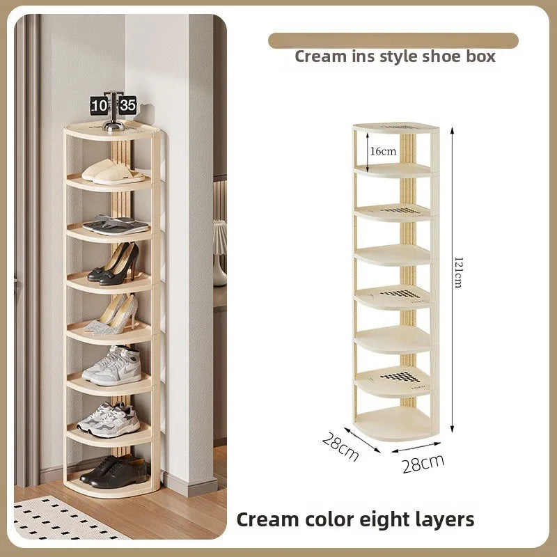 Multi-Tier Shoe Rack | Space-Saving Narrow Entryway Organizer