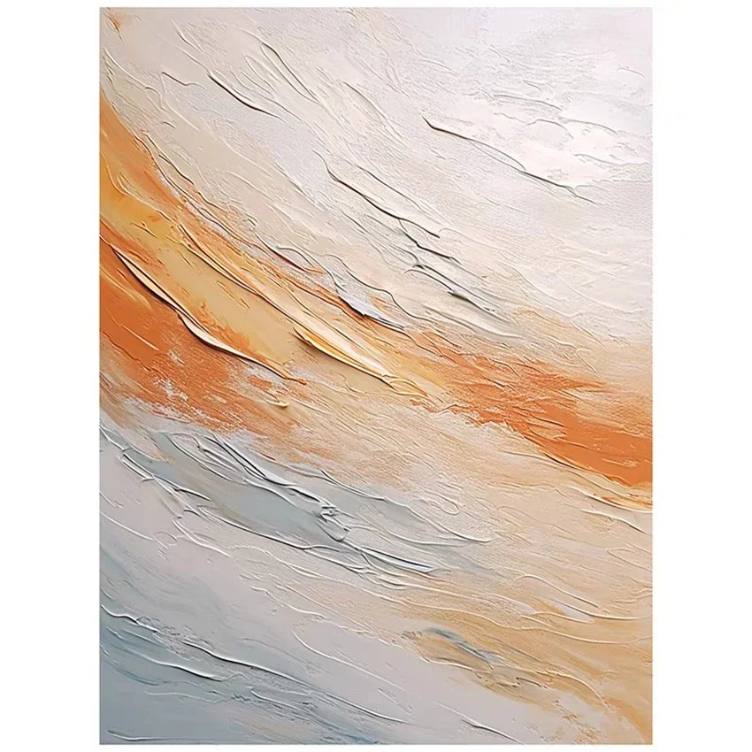 Large Abstract Golden Foil Canvas Wall Art | Bedroom Decor