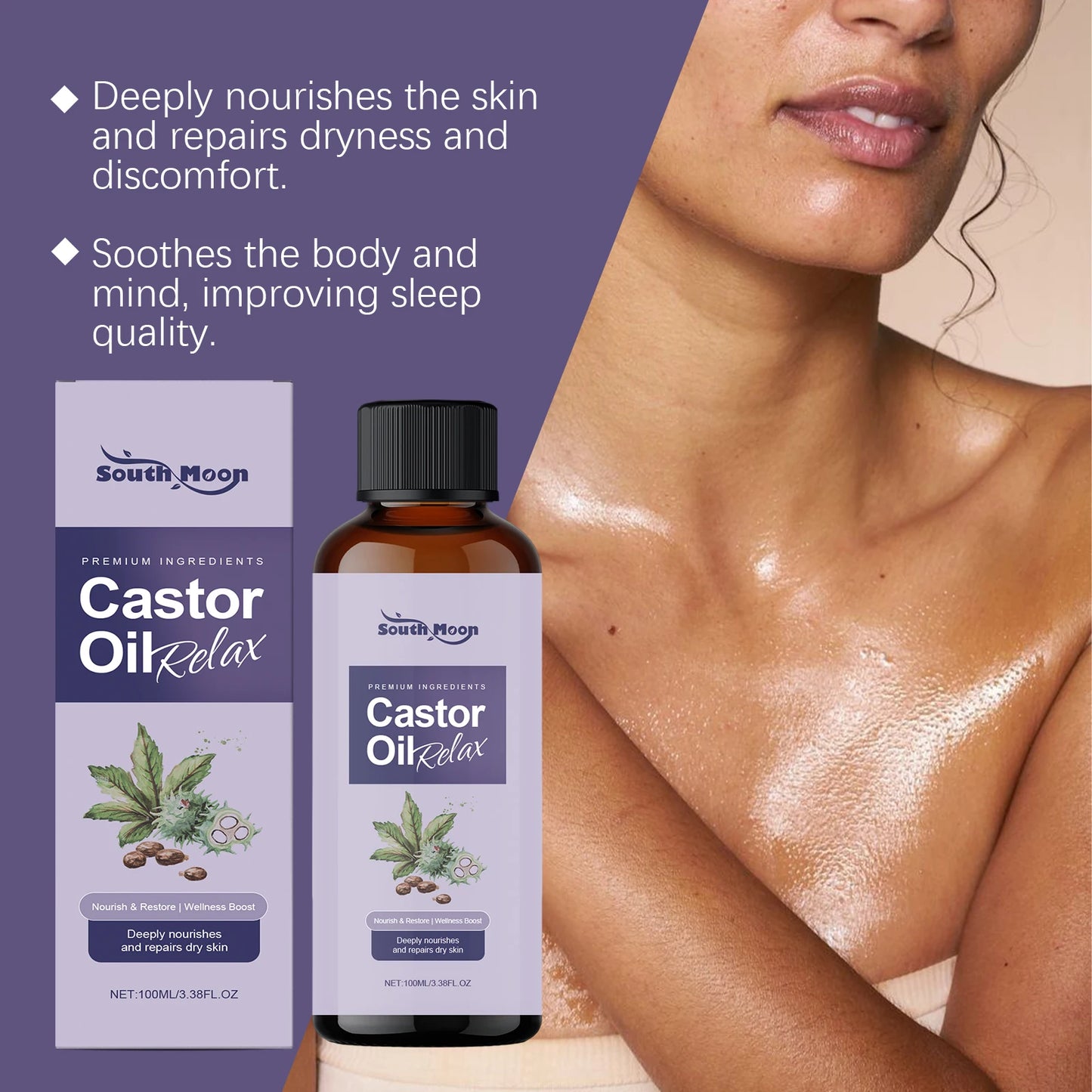 Castor Body Massage Oil – Nourishing, Firming & Relaxing 100ml