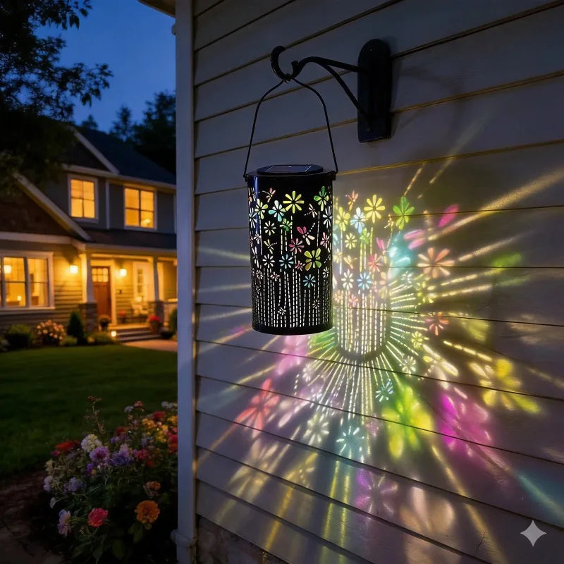 Solar Colorful Butterfly Flower Garden Lantern Light | RTONTR