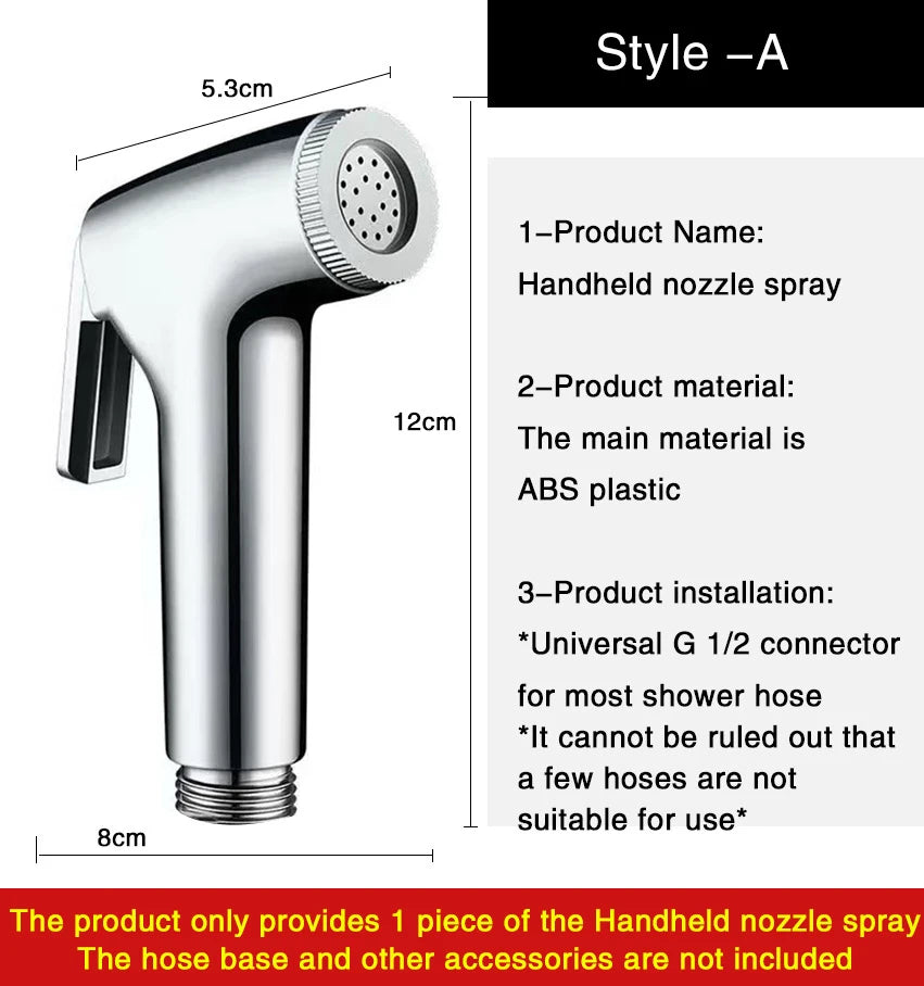 Handheld Bidet Sprayer Set – Stainless Steel Toilet Spray Gun