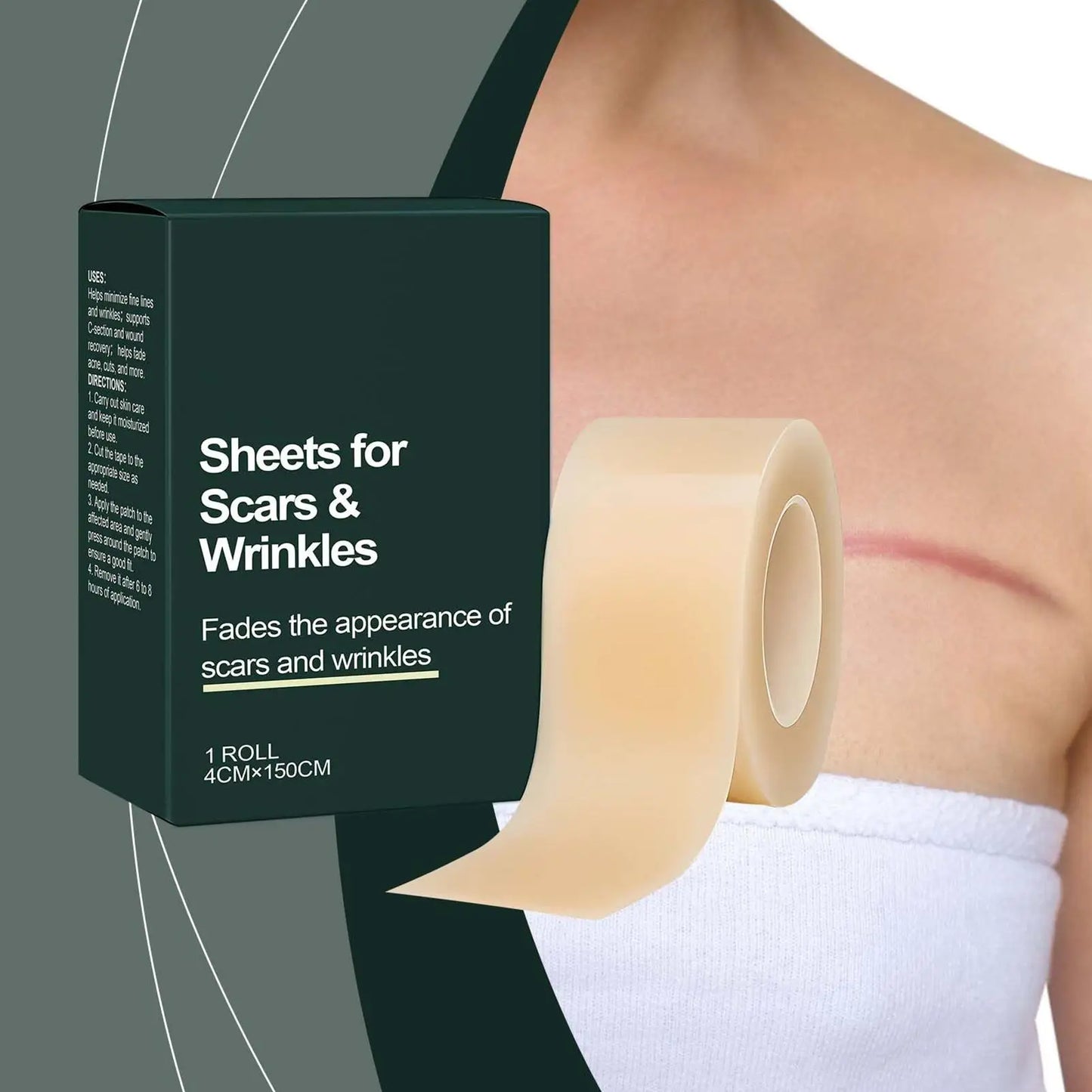 Silicone Scar Sheet Roll 4cm×150cm – Cuttable Skin Care Strip