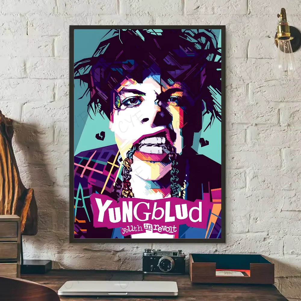 fashion Y-YUNGBLUD Singer Poster HD art sticky wall waterproof home living room bedroom bar aesthetic decoration Peaceful Pleasures Health and Wellness