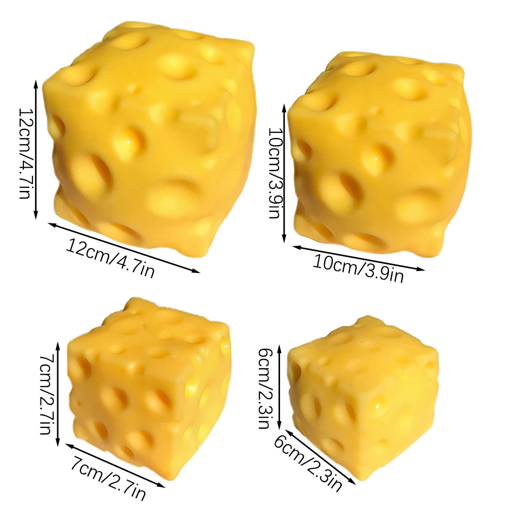 Cute Cheese Mochi Squeeze Toy | Soft TPR Fidget Sensory Toy