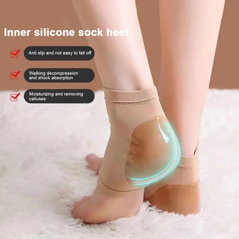 Silicone Heel Protector Socks – Anti-Crack & Plantar Fasciitis Heel Protector Socks Peaceful Pleasures Health and Wellness
