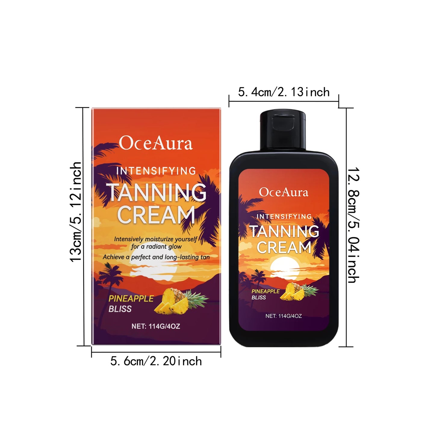 OceAura Sunless Self-Tanning Cream with Coconut Oil 114g