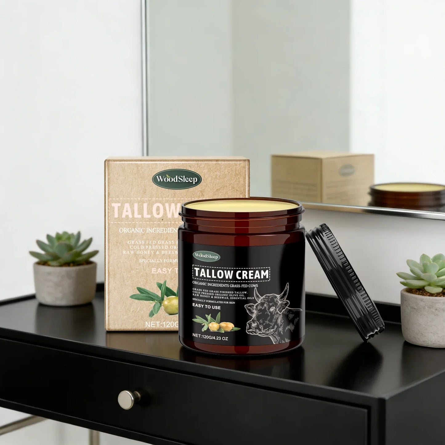 Grass-Fed Tallow Body Cream – Acne Care & Deep Moisturizer