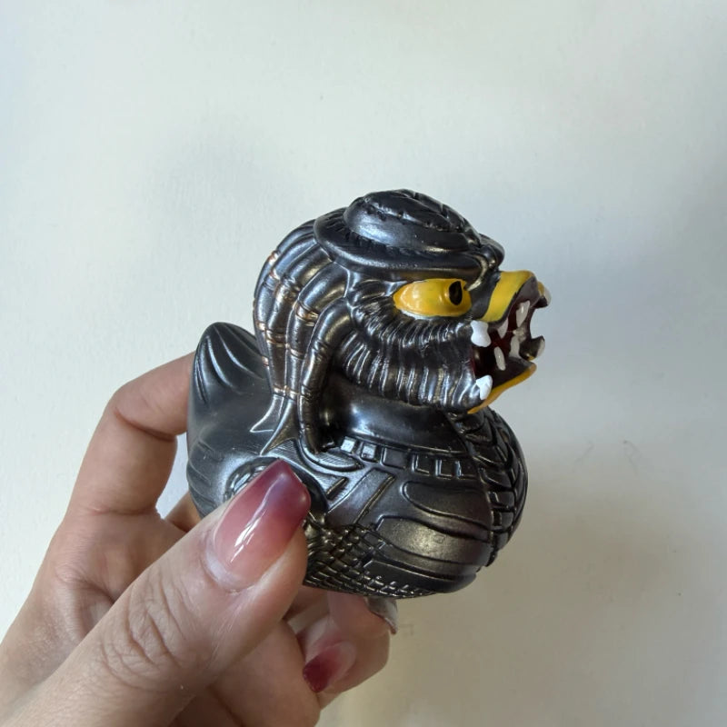Fantastical and Creative Alien Series Duck Evil Funny Whimsical Alien Series Duck Party Desktop Decoration Resin Ornament Crafts Peaceful Pleasures Health and Wellness Grey