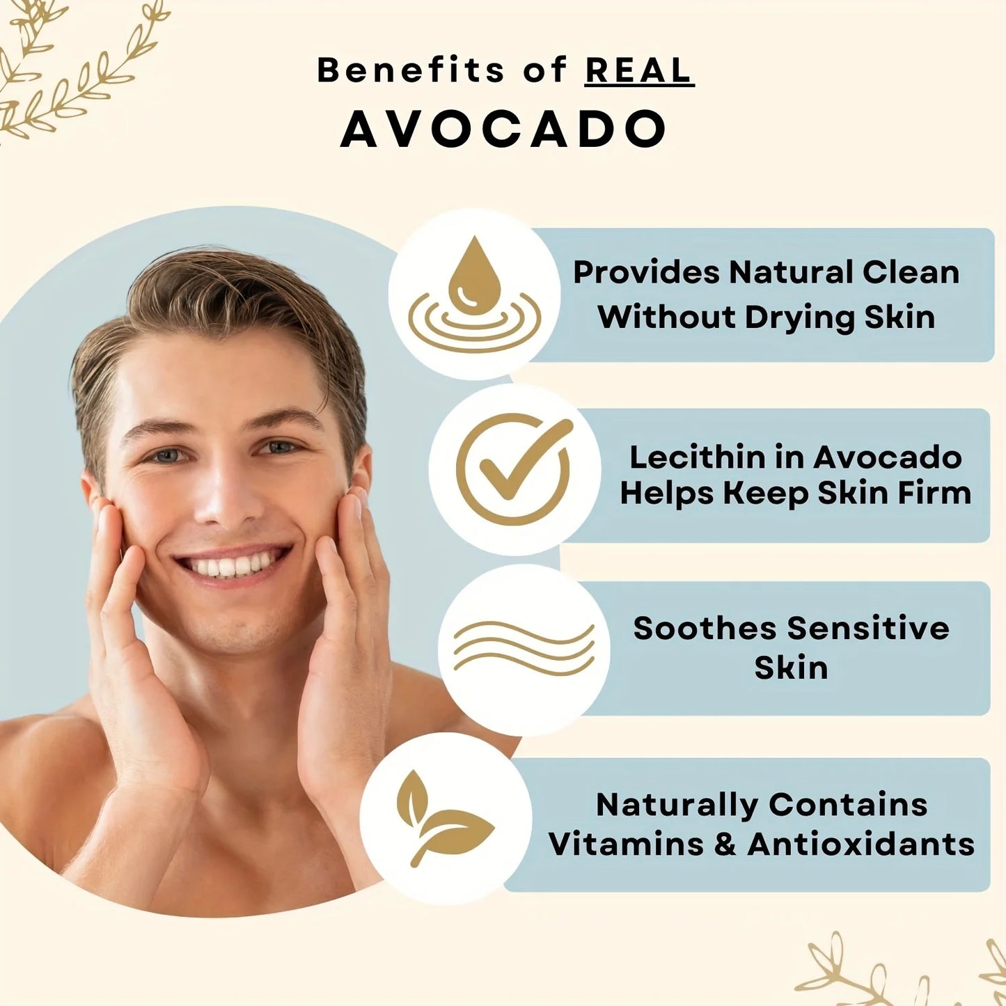 GZE Avocado Cleansing Balm Soap – pH-Balanced Makeup Remover Bar