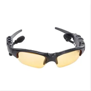 Smart Glasses Stereo Earphones Wireless Headset with Mic Glasses Sunglasses for Driving Cycling Sports Noise Reduction Headphon Peaceful Pleasures Health and Wellness Yellow