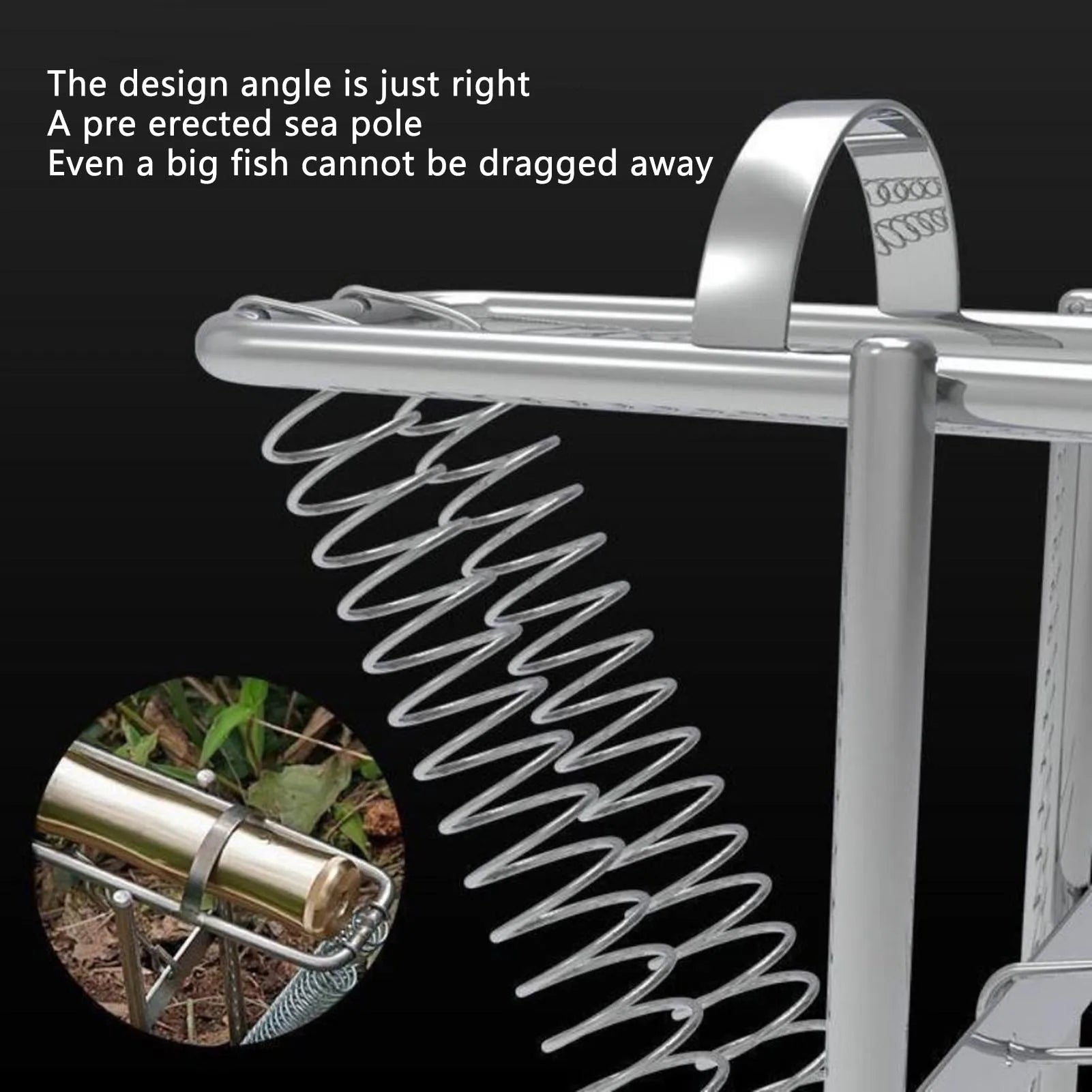 Automatic Spring Fishing Rod Holder Easy to Assemble and Dismantle Rod Holders Suitable for All Types of Fishing Rods Peaceful Pleasures Health and Wellness