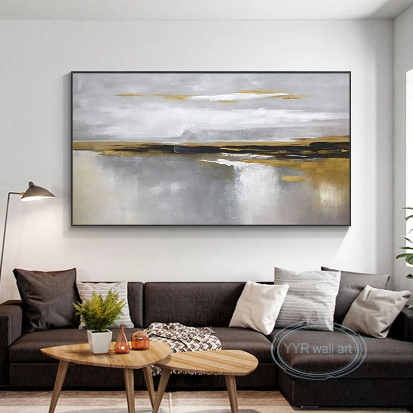 Custom Living Room Decorative Mural Handmade Oil Painting Wall Art Decor Canvas Modern Abstract Acrylic Frameless Hanging Poster Peaceful Pleasures Health and Wellness