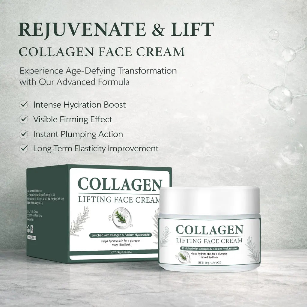 Collagen Face Gel-Cream | Peptides, Marula Oil & Hyaluronic Acid