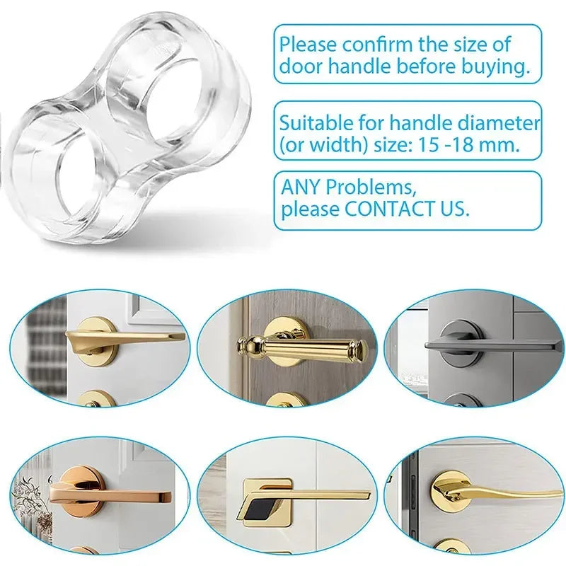 PVC Door Handle Buffers – Wall & Furniture Protectors | 1–8 pcs