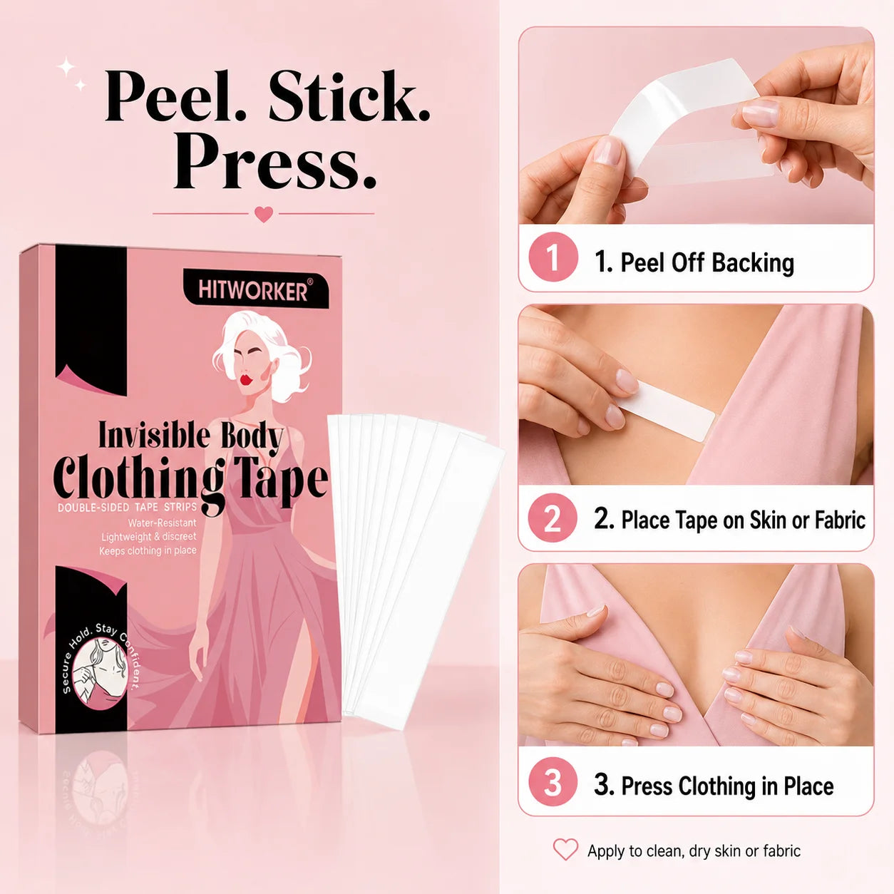 Invisible Body Tape | Anti-Slip Chest Patch & Neckline Fix