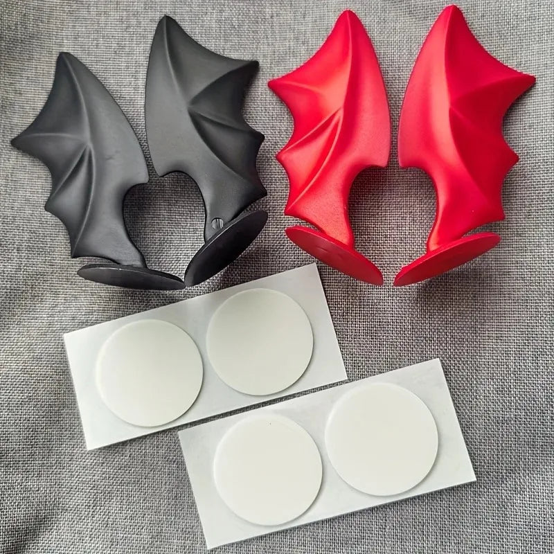 Devil Horn Wing Helmet Decor – Halloween Motorcycle Accessory