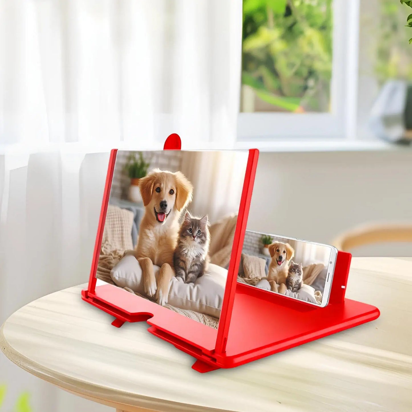 HD Phone Screen Magnifier Stand | 3-4x Zoom, Portable