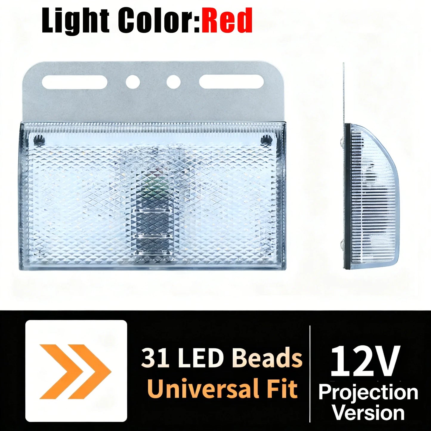 12V-24V 31-LED Side Marker Light | Truck Trailer Turn Signal