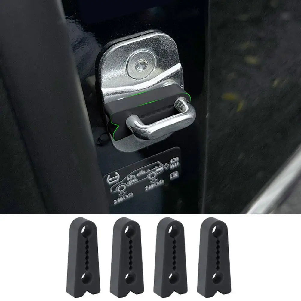 4pcs Car Door Lock Shock Absorber Silicone Cover Peaceful Pleasures Health and Wellness A