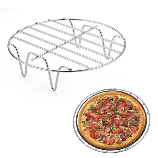 Round Cooling Rack 6/7/8 Inch Stainless Steel Cooking Steaming Roasting Rack for Oven Pot Air fryer Pressure Cooker Cake Pan Peaceful Pleasures Health and Wellness