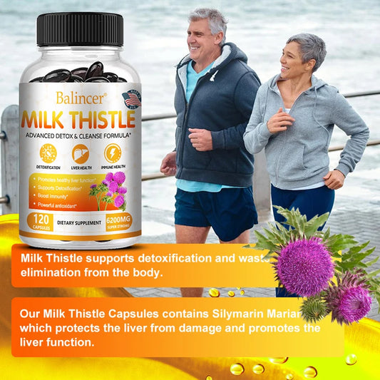 Milk Thistle Dandelion Artichoke Liver Detox Capsules Liver Support Supplement Peaceful Pleasures Health and Wellness