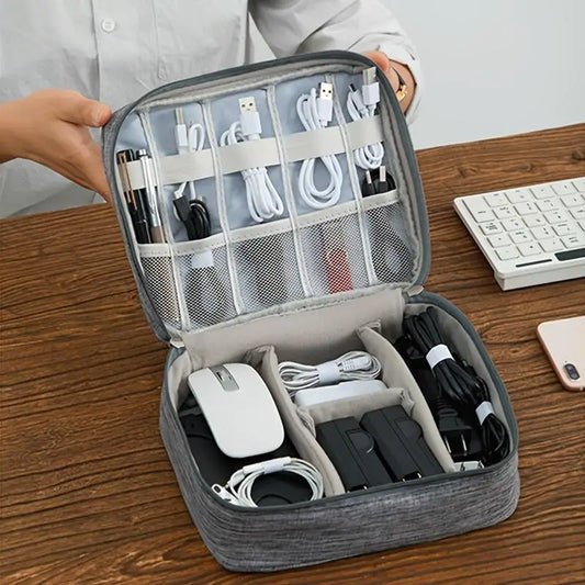 USB Data Line Power Bank Storage Bag Travel Cosmetic Organizer Case Portable Cable Storage Bags Multipurpose Digital Organizer Peaceful Pleasures Health and Wellness