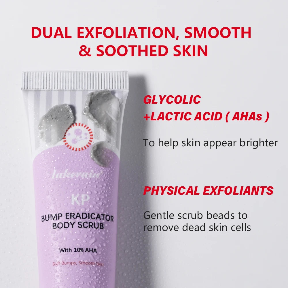 KP Bump Eraser Body Scrub Keratosis Pilaris Skin Exfoliator Helps Reduce Chicken Bumps Exfoliate to Reduce Dullness Skin Care Peaceful Pleasures Health and Wellness
