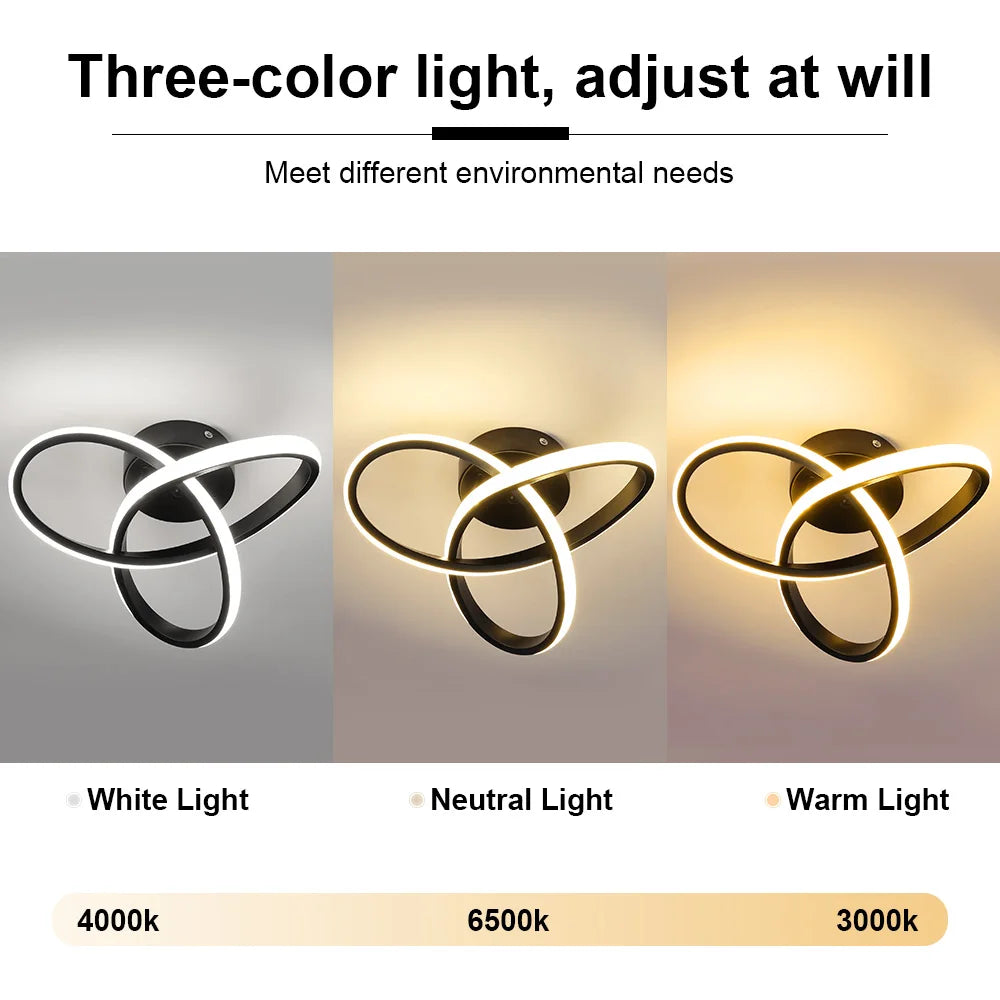 RUNTOIN Modern LED Ceiling Light | Corridor & Bedroom Lamp