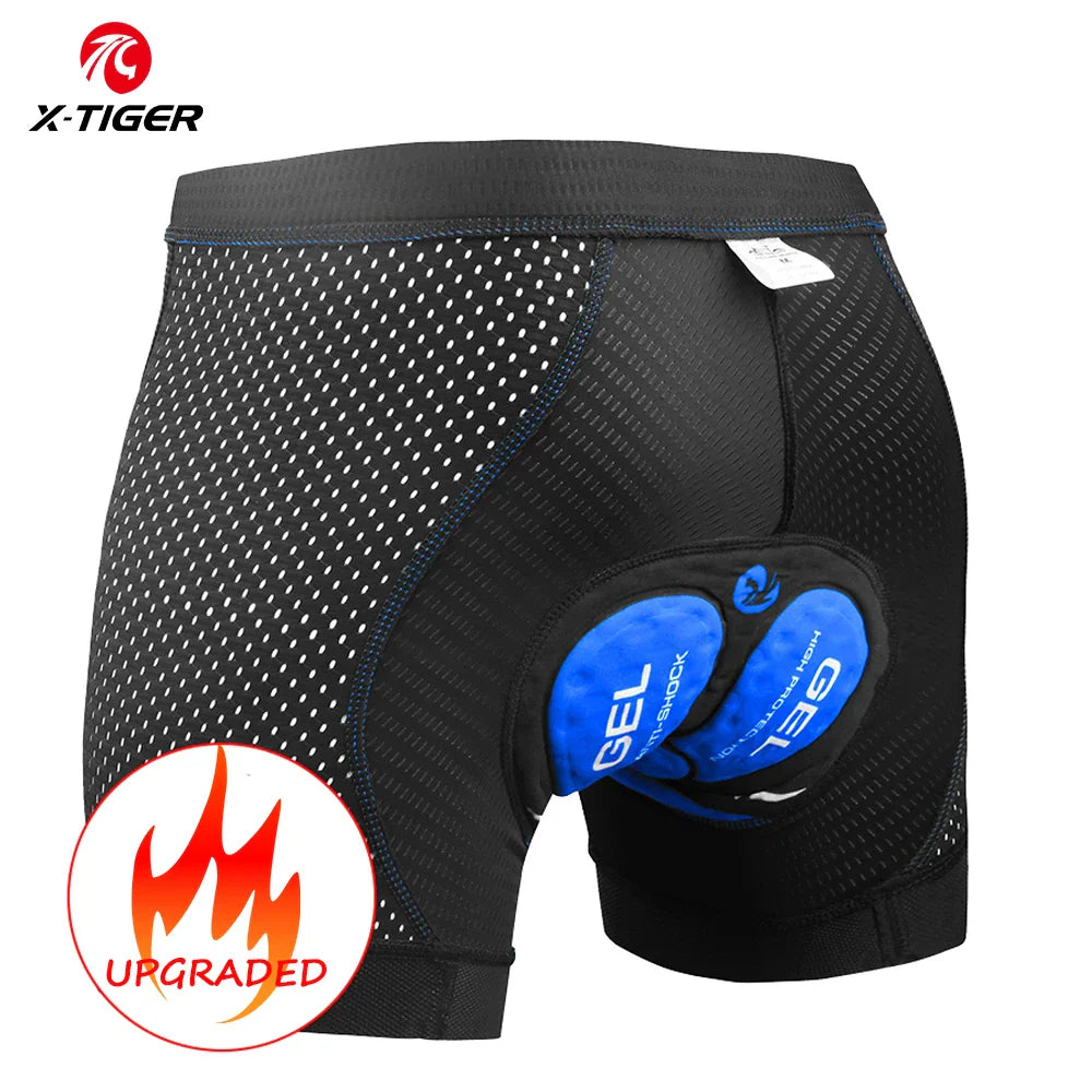 X-TIGER Men's 5D Gel Padded MTB Cycling Underwear Shorts