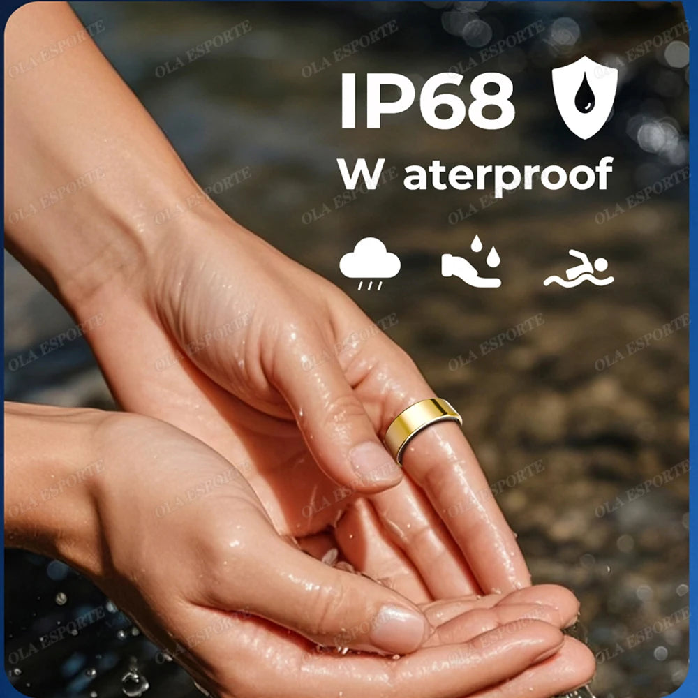 2026 New Smart Ring Men Women, Heart Rate Blood Oxygen and Sleep Monitor Smartring IP68 & 5ATM Waterproof, Multi-sport Mode Ring Peaceful Pleasures Health and Wellness