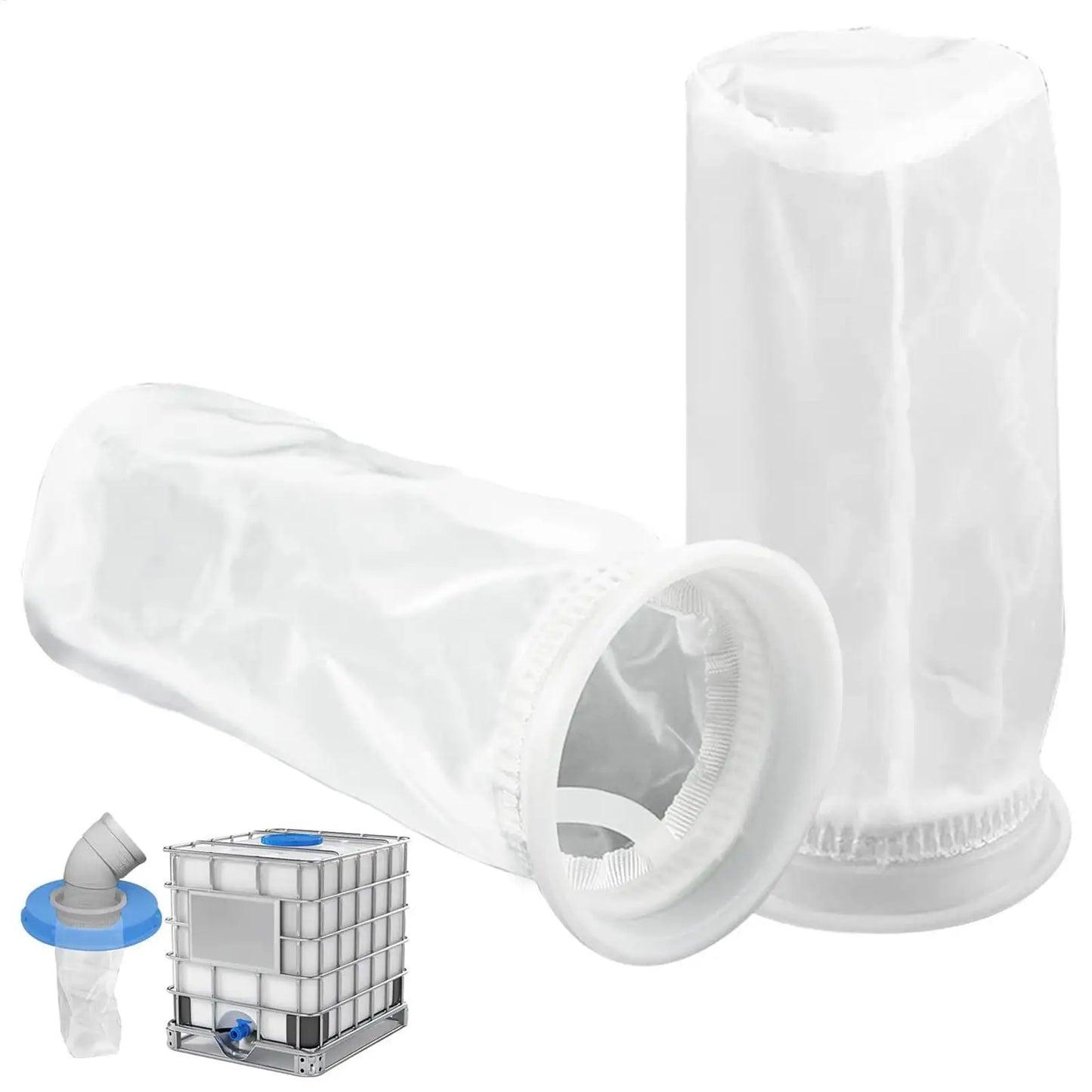 IBC Water Tank Nylon Filter IBC Cover Filter Sturdy Durable Tote Tank Lid Cover Rainwater Tank Garden Water Irragtation Supply Peaceful Pleasures Health and Wellness