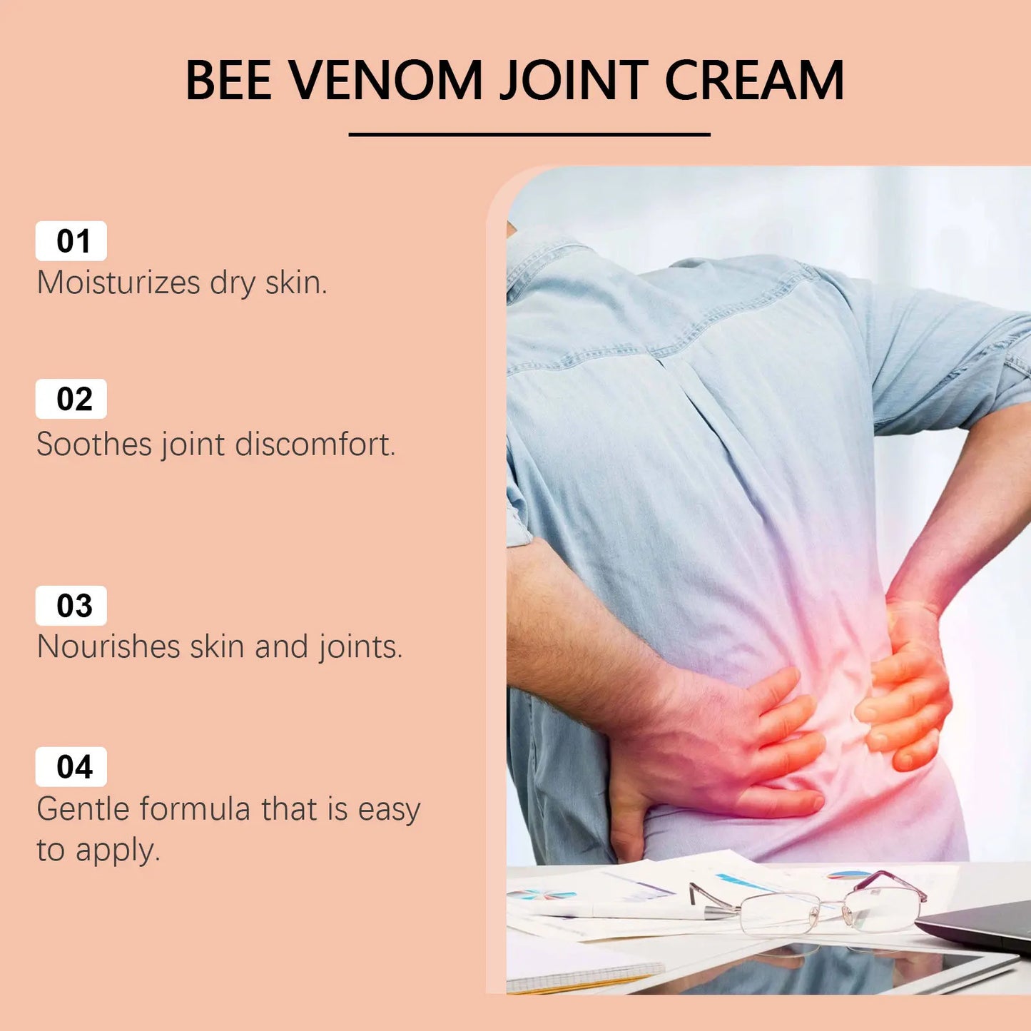 HOUKEA Bee Venom Joint & Skin Moisturizing Cream 50g