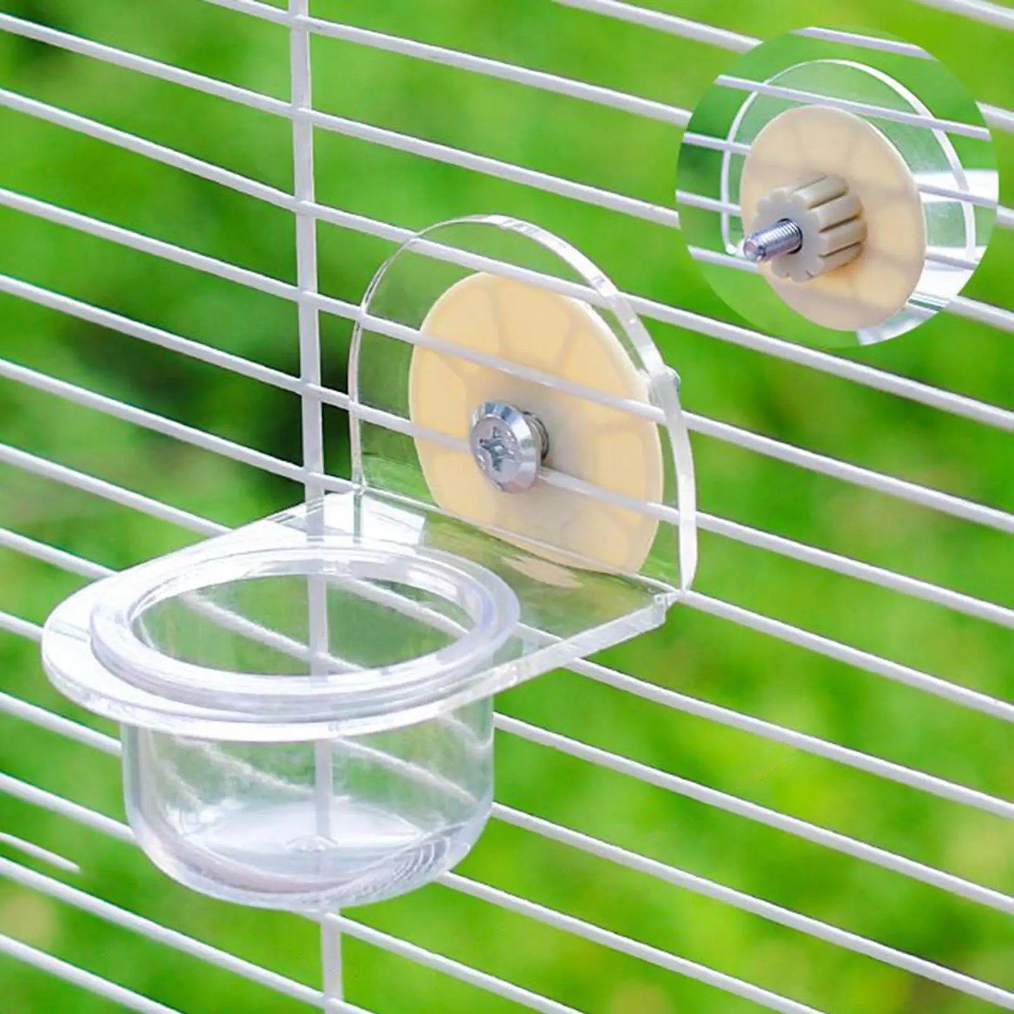 Bird Dishes for Cage Detachable Bird Cups for Cages Container Feeder Dispenser Transparent for Pet Supplies Water Squirrel Peaceful Pleasures Health and Wellness