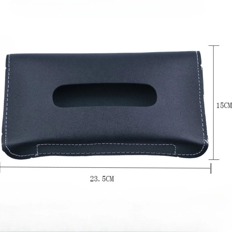 Car Sun Visor Tissue Holder – PU Leather Storage Bag