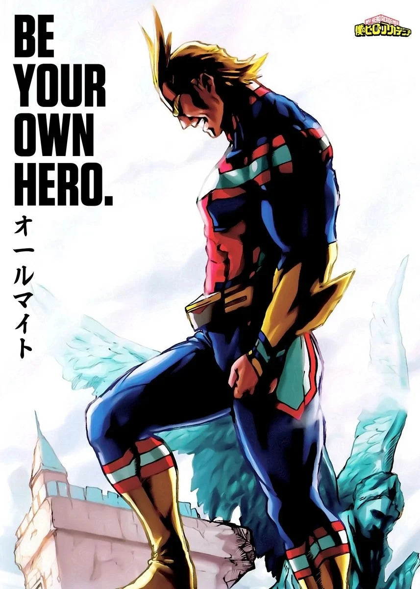 My Hero A-Academia Poster Anime Canvas Painting Wall Print Picture for Boy Bedroom Home Decor Cuadros Peaceful Pleasures Health and Wellness by-1 20x30cm Unframed