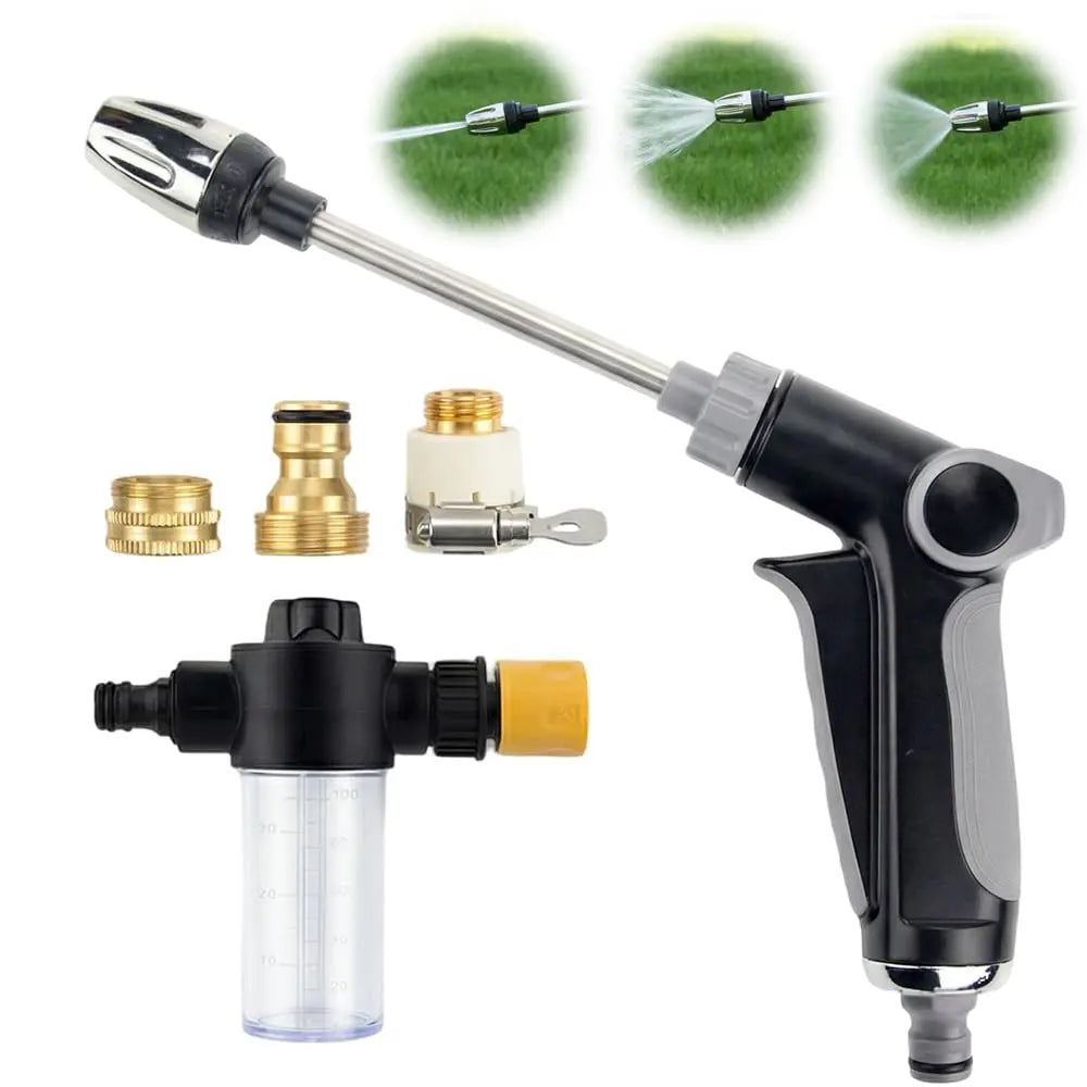 Heavy Duty Garden Hose Nozzle, Multi-Function Sprayer for Yard, Car & Pet Cleaning, High Pressure Water Washer Jet (2026 New) Peaceful Pleasures Health and Wellness C