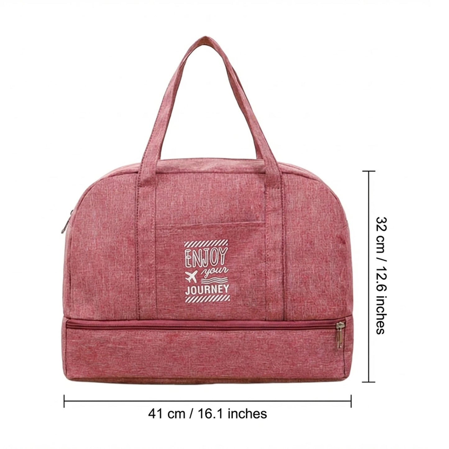 Men's Travel Bag Waterproof Oxford Cloth Large Capacity Double Layer Design for Business and Travel Peaceful Pleasures Health and Wellness