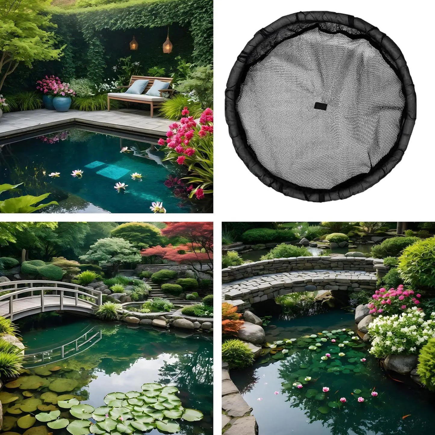 Floating Island Plant Protector 17.7" Fine Mesh Fish Barrier