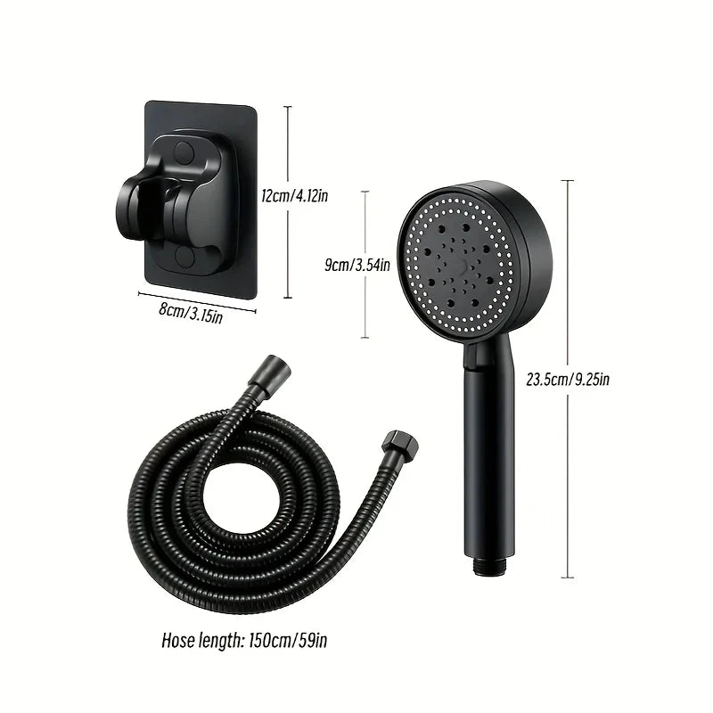 3-Piece Handheld Shower Head Set – 5 Spray Modes | YANKE