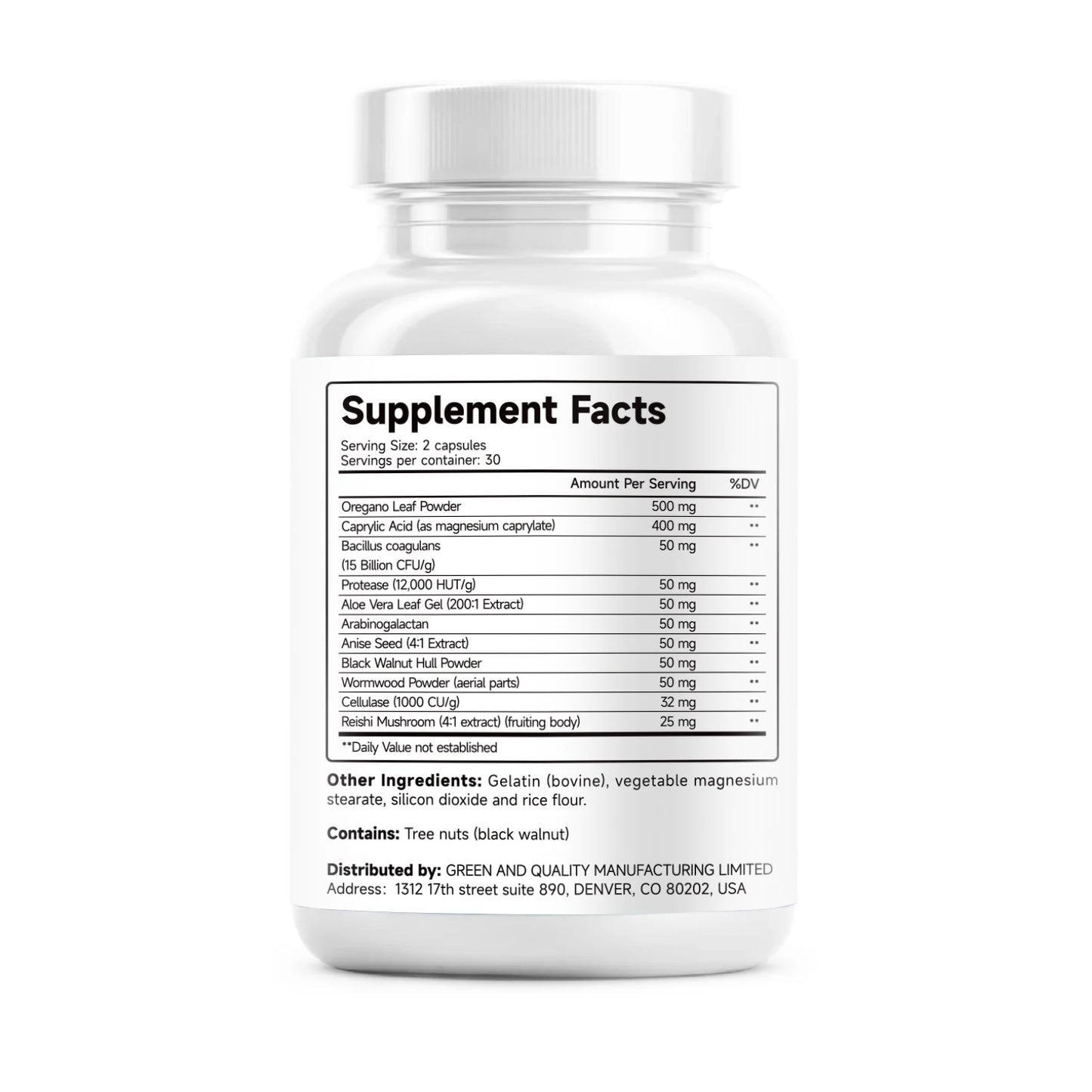 Candida Cleanse - Gut & Colon Support (60 Capsules) - for Men & Women - Natural Herbs for Intestinal Detox - Anti Yeast Overgrow Peaceful Pleasures Health and Wellness