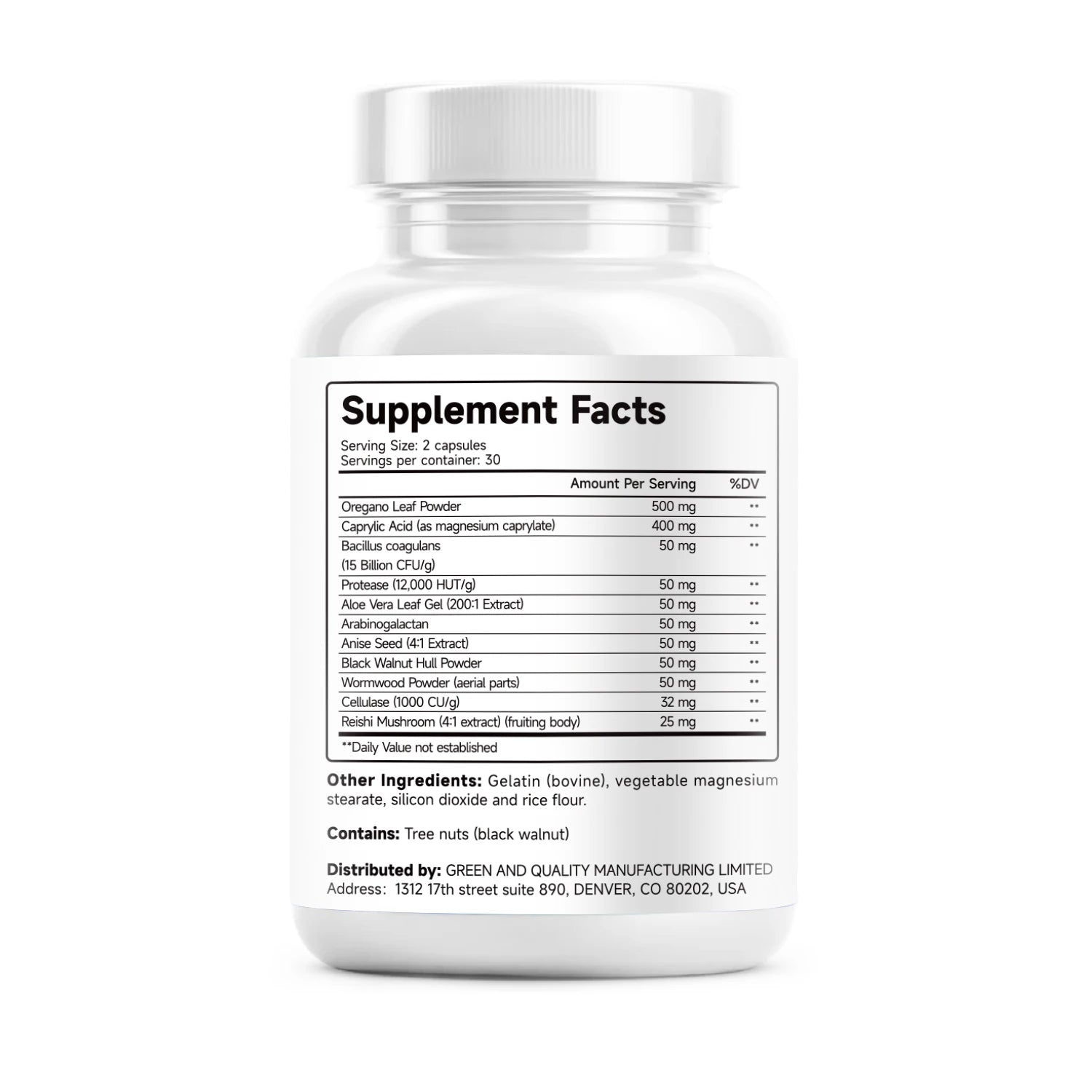 Candida Cleanse - Gut & Colon Support (60 Capsules) - for Men & Women - Natural Herbs for Intestinal Detox - Anti Yeast Overgrow Peaceful Pleasures Health and Wellness