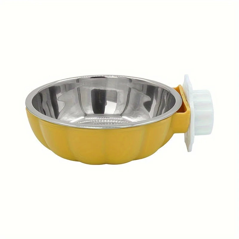 Pumpkin Cage Bowl for Small Pets – Hanging Food & Water Feeder